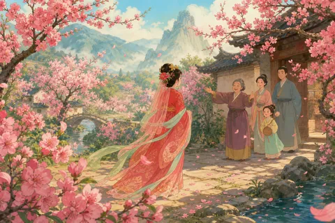 《桃夭》诗意配图
