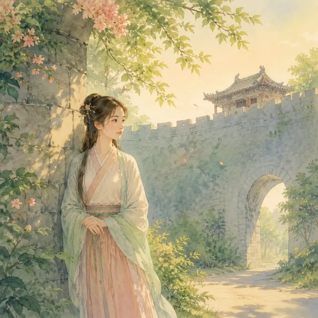 《静女》诗意配图