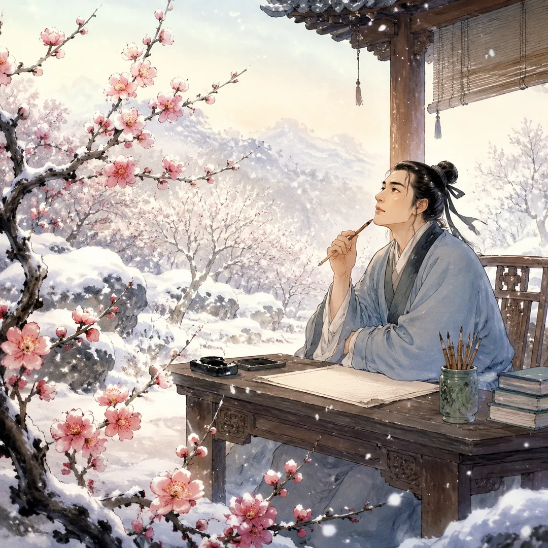 《梅花》诗意配图