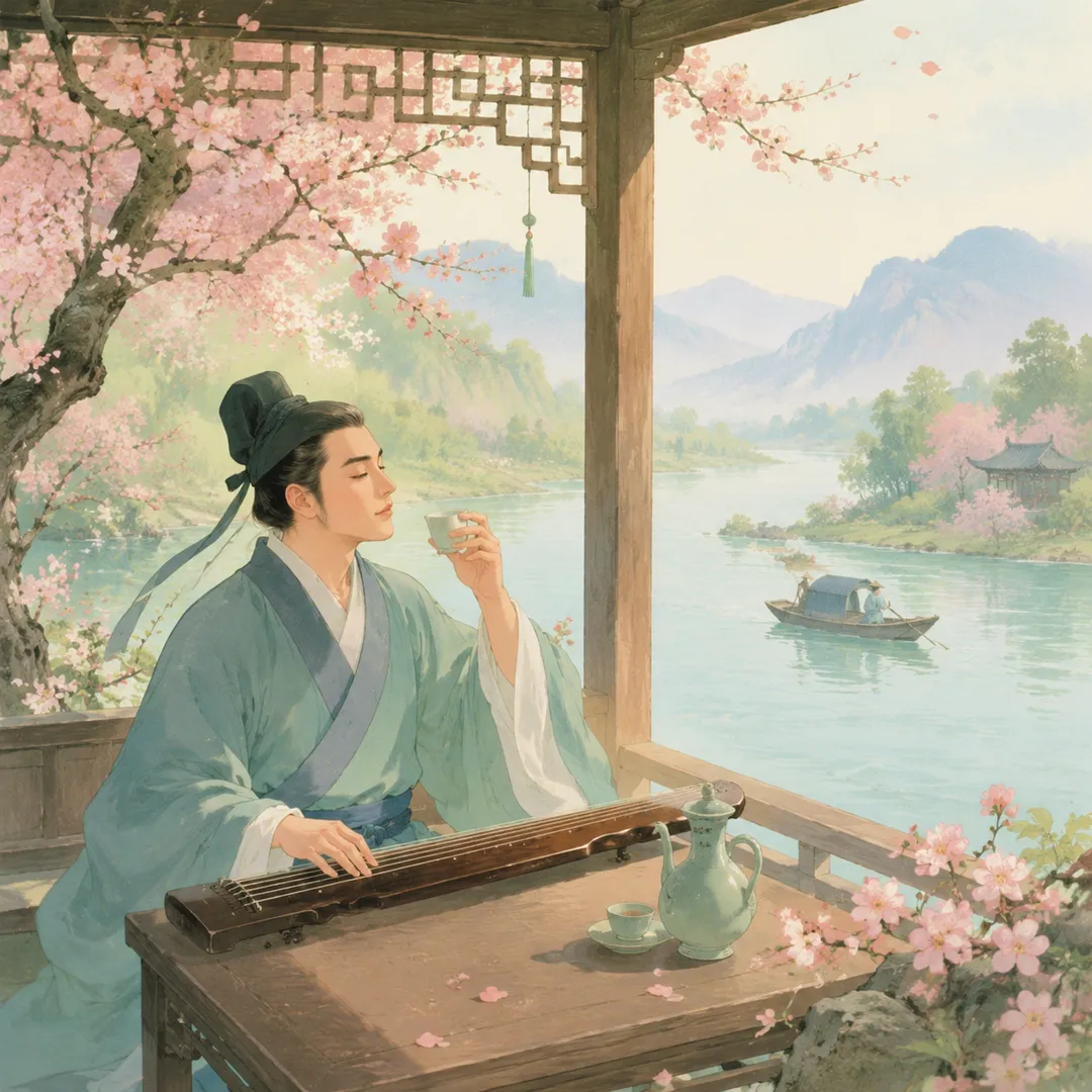 《浣溪沙》诗意配图