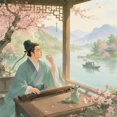 《浣溪沙》诗意配图