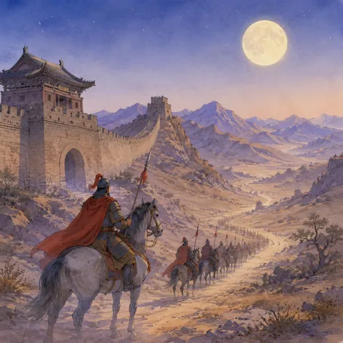 《出塞》诗意配图