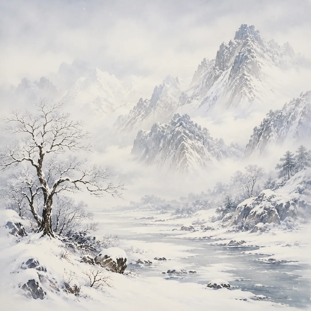 《江雪》诗意配图
