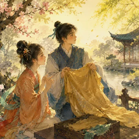 《金缕衣》诗意配图