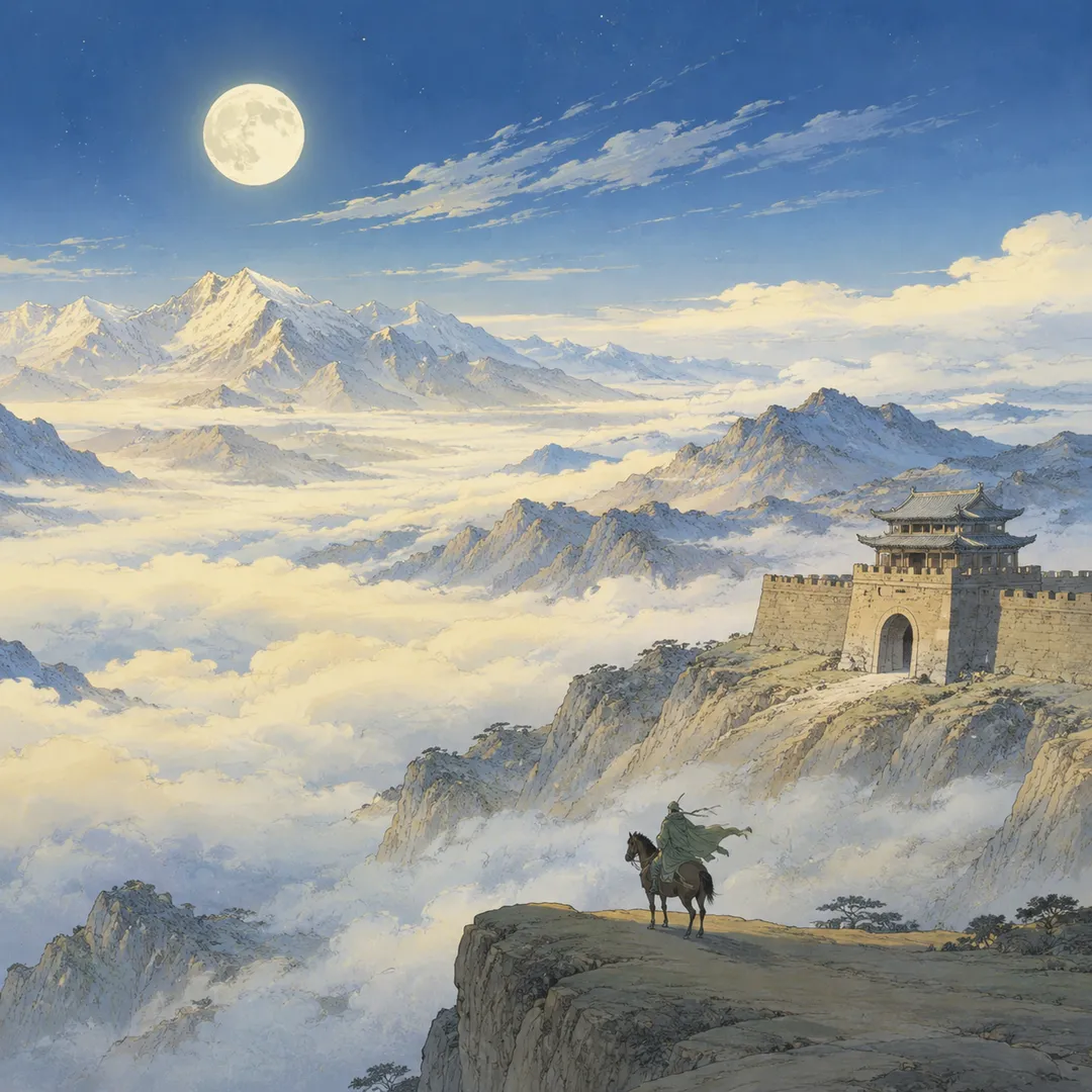 《关山月》诗意配图