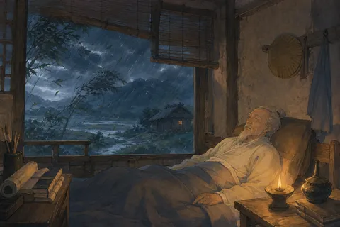 《十一月四日风雨大作二首  其二》诗意配图