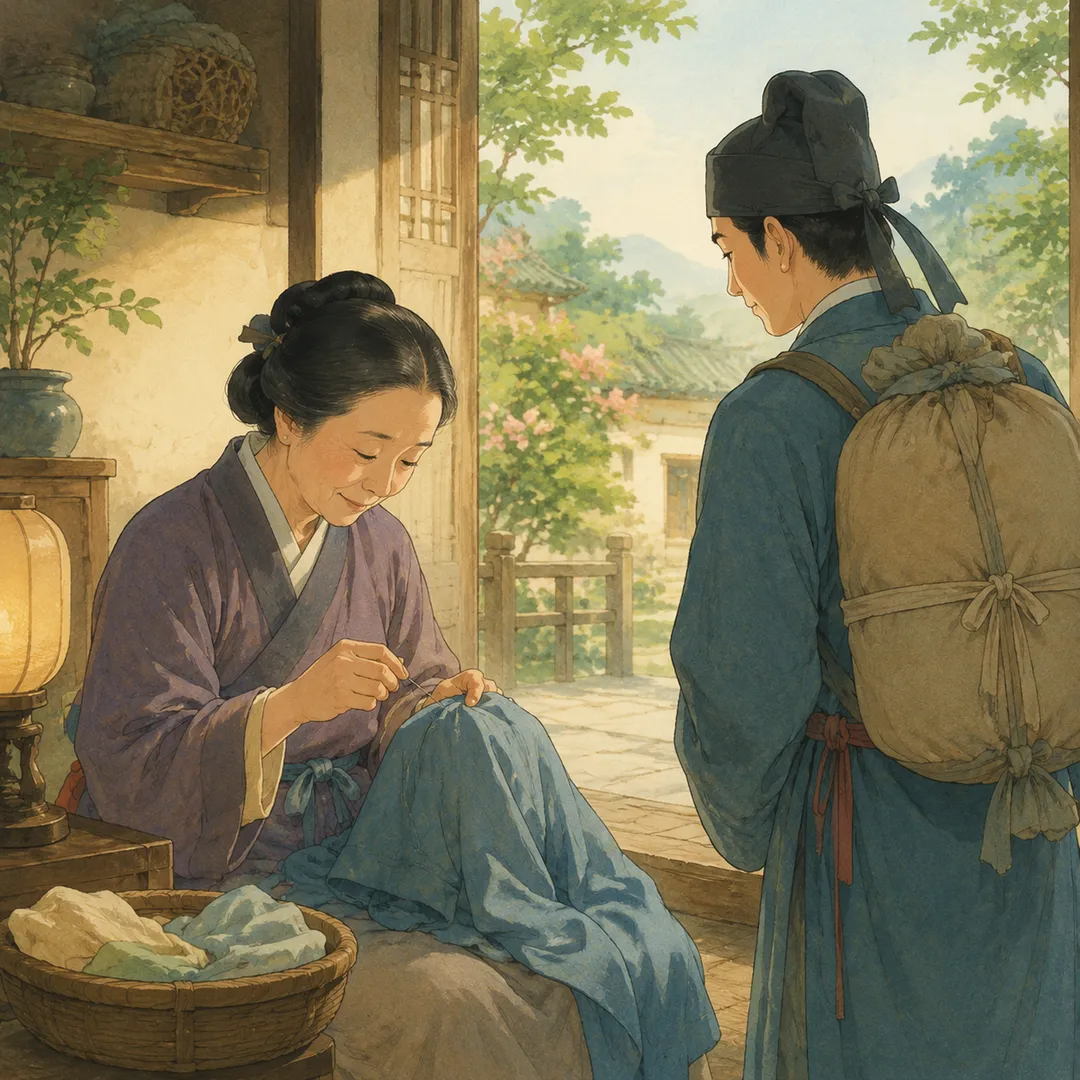 《游子吟》诗意配图