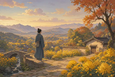 《九月九日忆山东兄弟》诗意配图