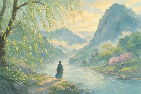 《闻王昌龄左迁龙标遥有此寄》诗意配图