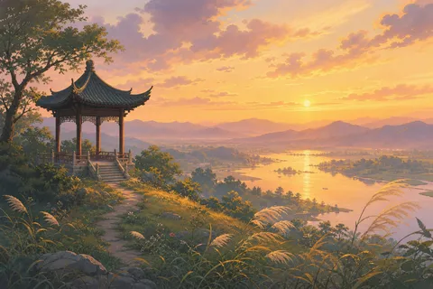 《登快阁》诗意配图