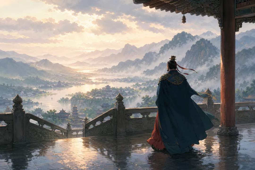 《满江红》诗意配图