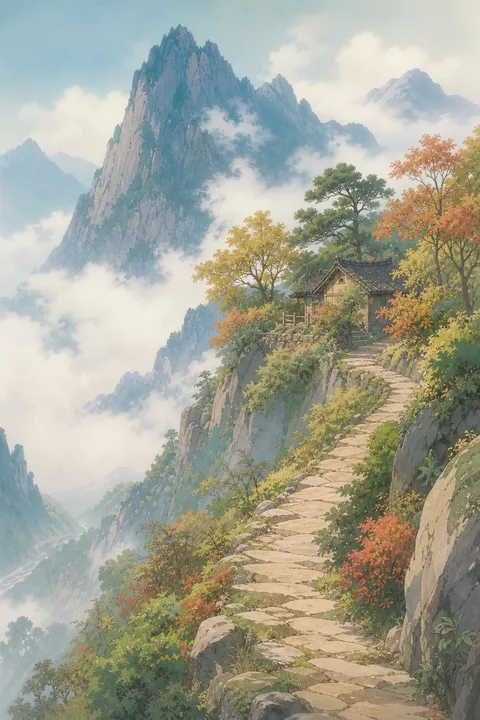 《山行》诗意配图