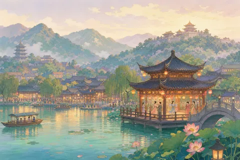 《题临安邸》诗意配图