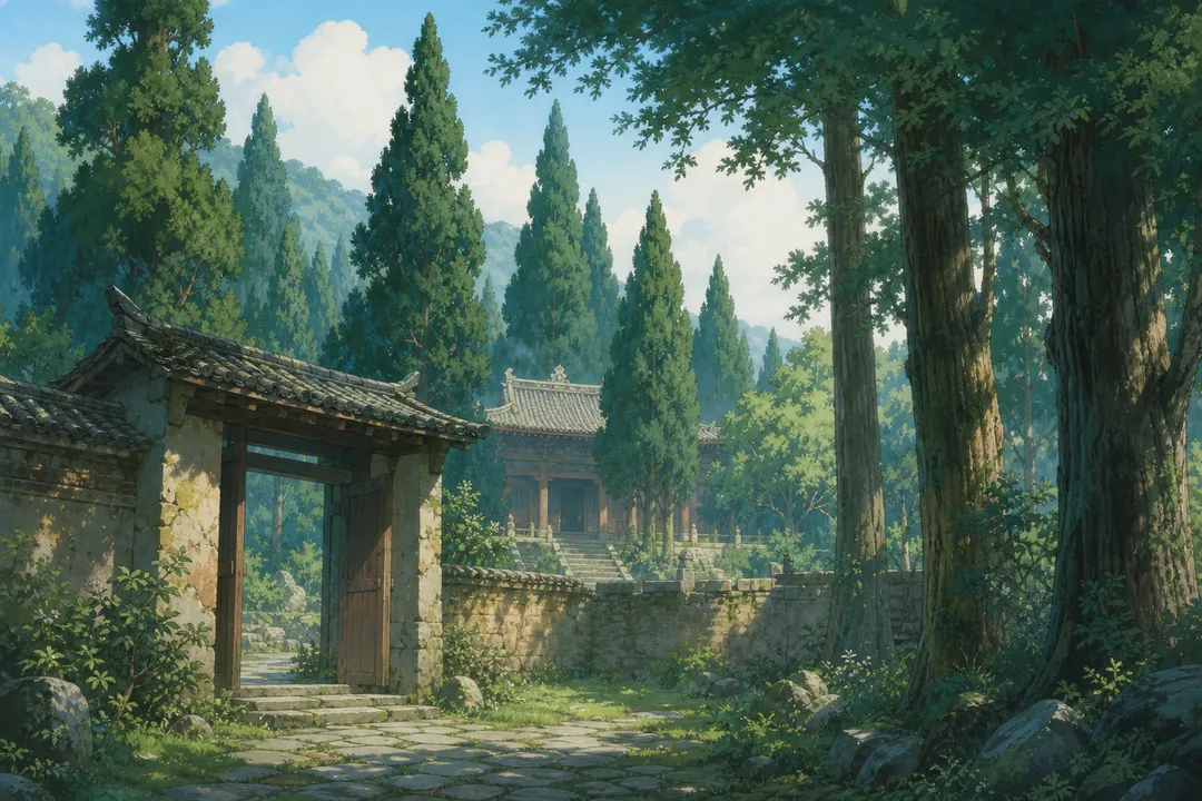 《蜀相》诗意配图