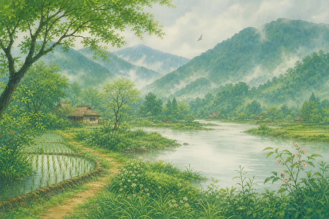 《乡村四月》诗意配图