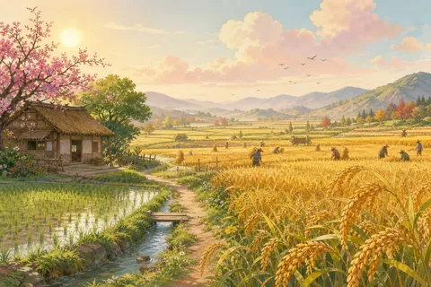 《悯农(之二)》诗意配图