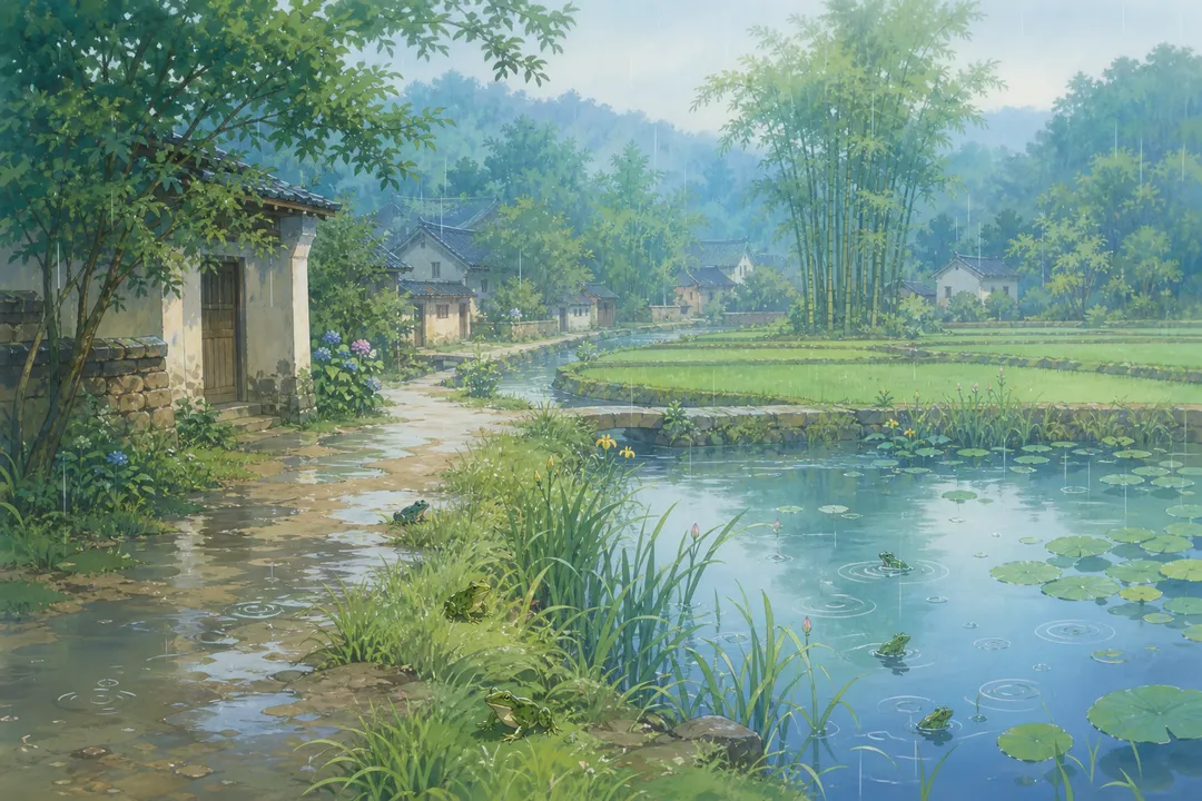 《约客》诗意配图