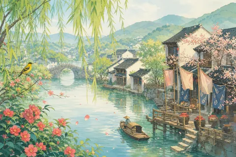《江南春》诗意配图