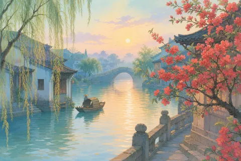 《忆江南》诗意配图