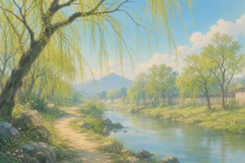 《城东早春》诗意配图