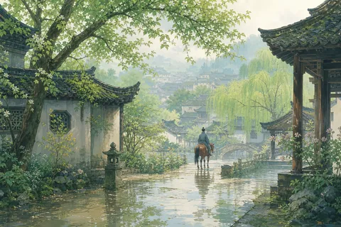 《临安春雨初霁》诗意配图