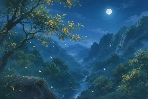 《鸟鸣涧》诗意配图