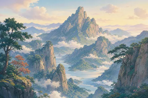 《题西林壁》诗意配图