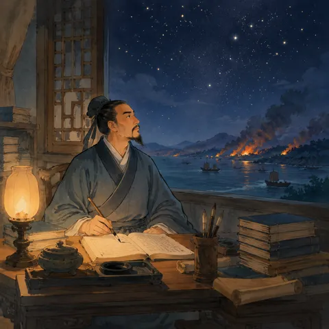 《过零丁洋》诗意配图